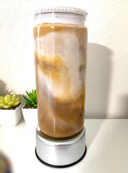 20 oz Paint Coffee Swirl Snow Globe Tumbler