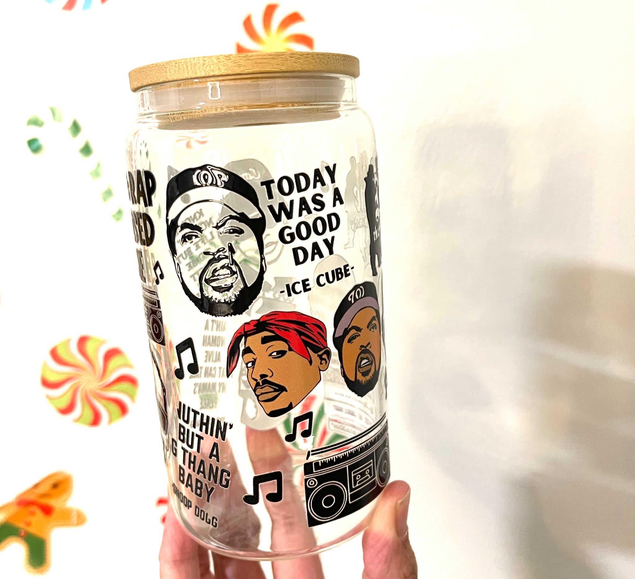 Hip Hop 16 oz. Glass Tumbler