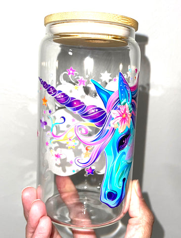 Unicorn 16 oz. Glass Tumbler