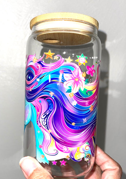 Unicorn 16 oz. Glass Tumbler