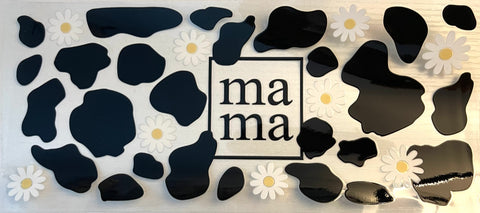 #308 Mama Cow Print Daisies UVDTF Wrap