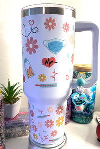 40 oz. Healthcare Tumbler With Matching Cup Charm