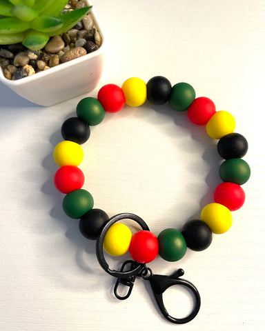 Black History Month Wristlet Keychain