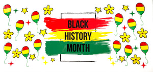Black History Month Balloons UVDTF Tumbler Wrap