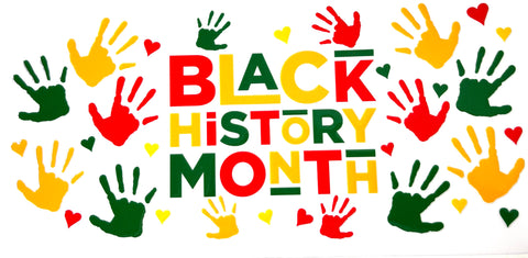 Black History Month Hands UVDTF Tumbler Wrap