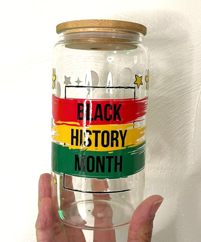 Black History Month 16oz. Glass Tumbler