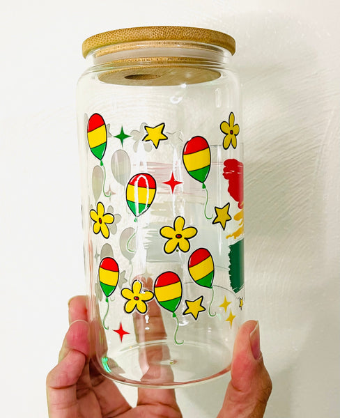 Black History Month 16oz. Glass Tumbler