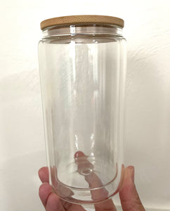16 oz. Glass Snow Globe Tumbler