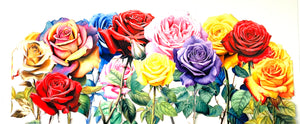 #331 Colorful Roses UVDTF Tumbler Wrap