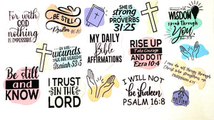 #326 Daily Bible Affirmations UVDTF Tumbler Wrap