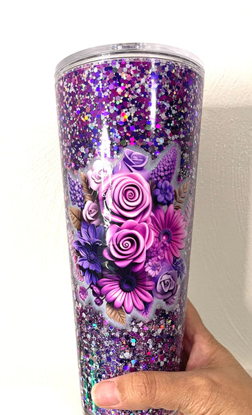 Mom 24 oz. Acrylic Snow Globe Tumbler