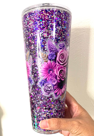 Mom 24 oz. Acrylic Snow Globe Tumbler