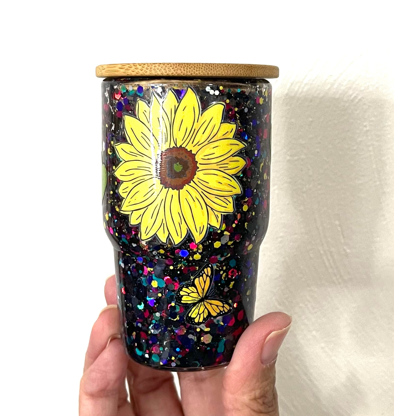 4 oz. Sunflower Ready to Ship Glass Tumbler Snow Globe