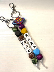 Name/Word Letters Keychain While Live