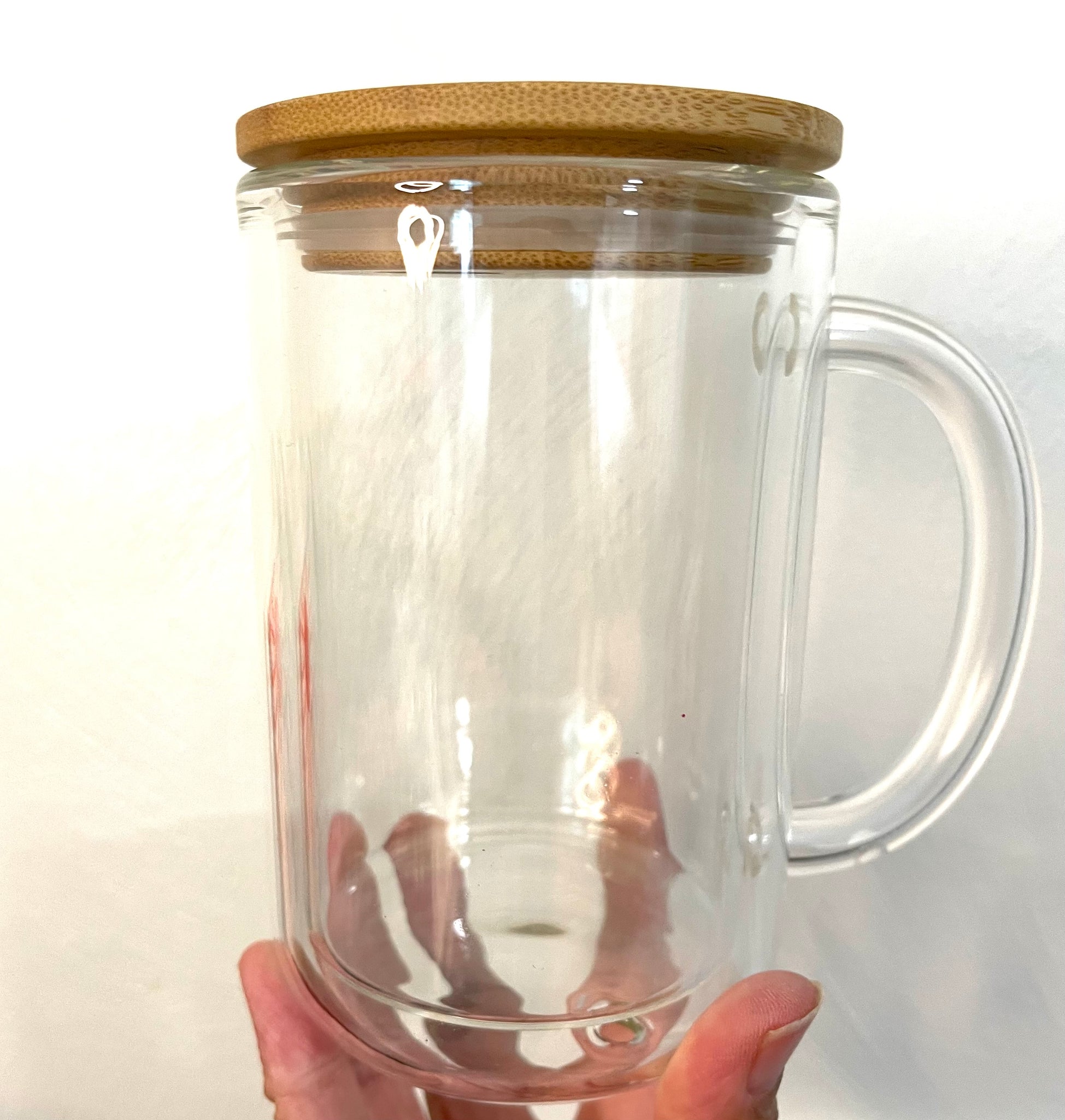 15 oz. Glass Snow Glitter Mug