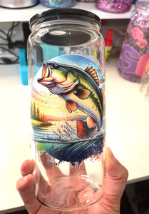 20 oz. Fish Non Snow Globe Glass Tumbler