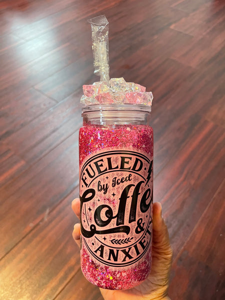 Highland Cow 20 oz. Acrylic Snow Globe Tumbler